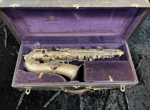 Vintage Buescher True Tone Alto Saxophone Original Silver Plate, Serial #166934