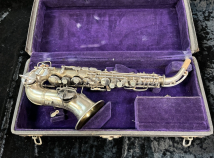 Original Silver CG Conn 'Chu Berry' Curved Soprano Saxophone - Serial # 185171